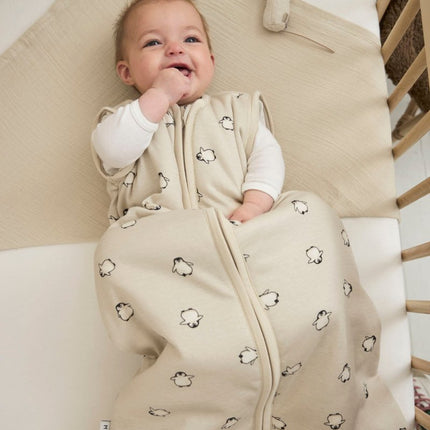Meyco Baby Penguin Baby Slaapzak Met Afritsbare Mouwen Soft Sand koop je bij Babywinkel