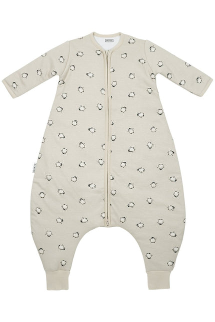 Meyco Baby Penguin Baby Winter Slaapoverall Jumper Met Vaste Mouw Soft Sand 92Cm koop je bij Babywinkel
