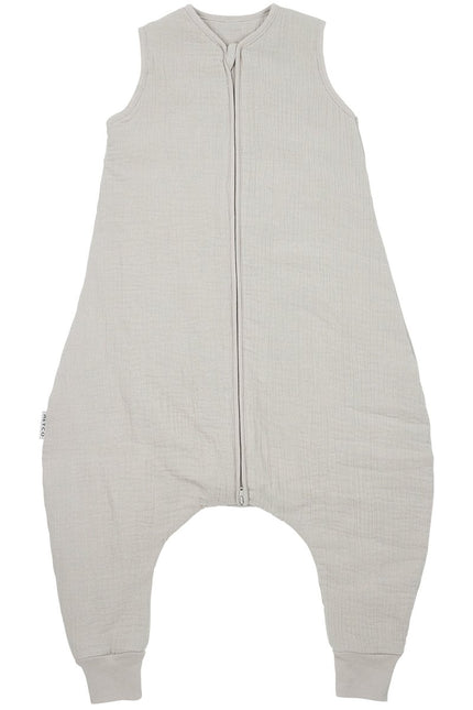 Meyco Baby Uni Baby Winter Slaapoverall Jumper Pre - Washed Hydrofiel Greige koop je bij Babywinkel