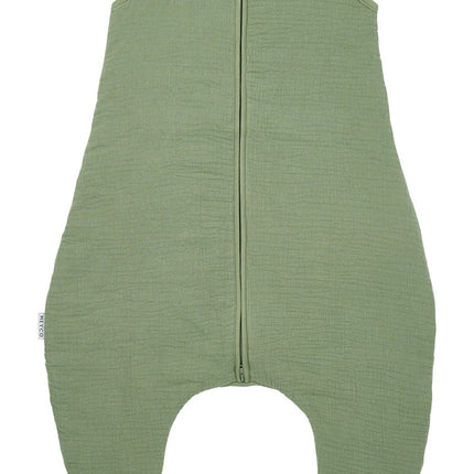 Meyco Baby Uni Baby Winter Slaapoverall Jumper Pre - Washed Hydrofiel Olive Green koop je bij Babywinkel