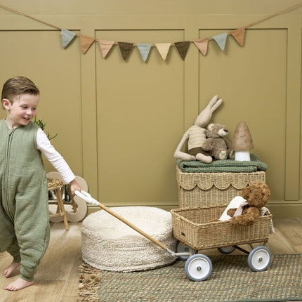 Meyco Baby Uni Baby Winter Slaapoverall Jumper Pre - Washed Hydrofiel Olive Green koop je bij Babywinkel