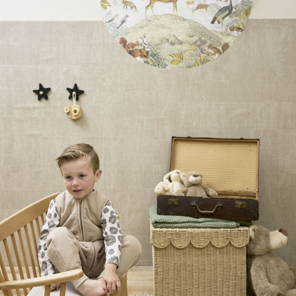 Meyco Baby Uni Baby Winter Slaapoverall Jumper Pre - Washed Hydrofiel Sand koop je bij Babywinkel
