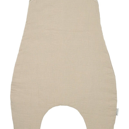 Meyco Baby Uni Baby Winter Slaapoverall Jumper Pre - Washed Hydrofiel Sand koop je bij Babywinkel