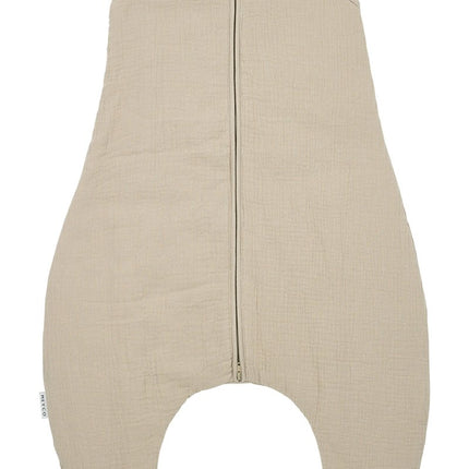 Meyco Baby Uni Baby Winter Slaapoverall Jumper Pre - Washed Hydrofiel Sand koop je bij Babywinkel