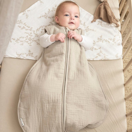 Meyco Baby Uni Winter Baby Slaapzak Pre - Washed Hydrofiel Sand koop je bij Babywinkel