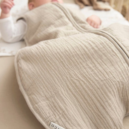 Meyco Baby Uni Winter Baby Slaapzak Pre - Washed Hydrofiel Sand koop je bij Babywinkel