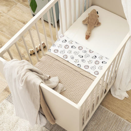 Meyco Baby Waffle Cotton Ledikant Deken Sand 100x150cm koop je bij Babywinkel