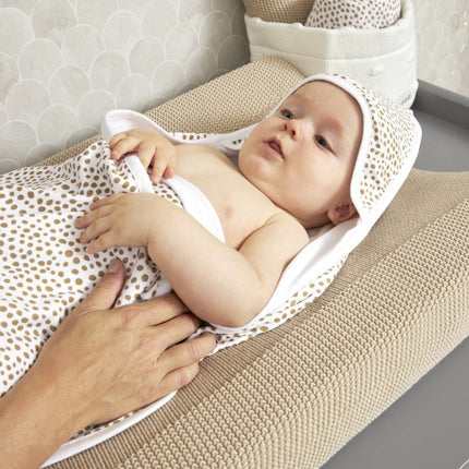 Meyco Badcape Baby 90X90cm Cheetah Taupe koop je bij Babywinkel