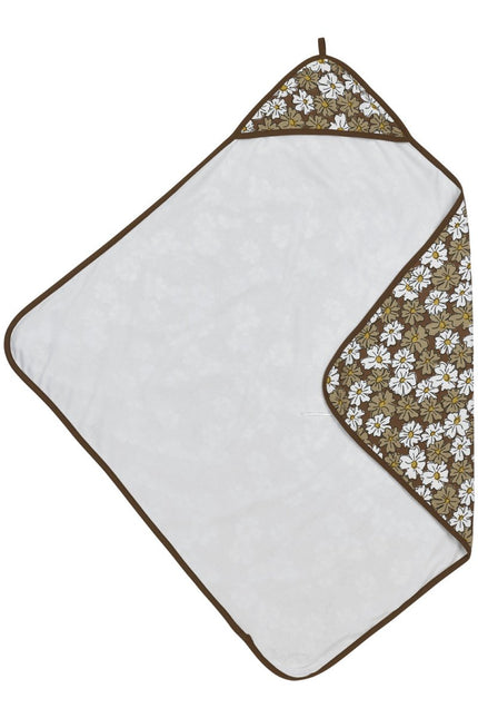 Meyco Badcape Baby 90X90cm Vintage Flower Taupe koop je bij Babywinkel