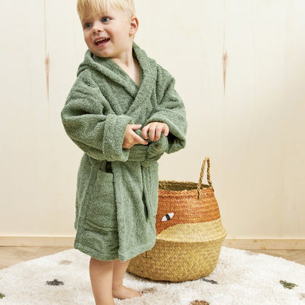 Meyco Badjas Basic Badstof Forest Green koop je bij Babywinkel