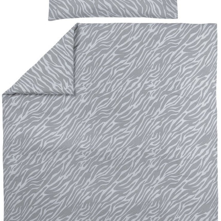 Meyco Dekbedovertrek En Kussensloop Zebra Grijs 120x150cm koop je bij Babywinkel