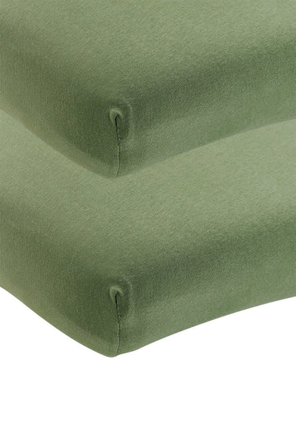 Meyco Hoeslaken 2St Olive Green 70X140X150cm koop je bij Babywinkel
