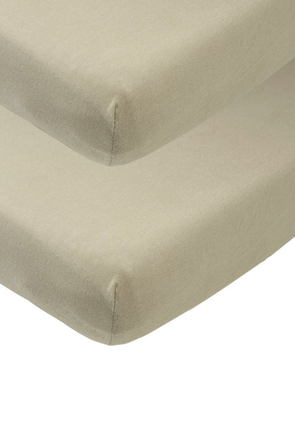 Meyco Hoeslaken Jersey 2St 50X90 Taupe koop je bij Babywinkel
