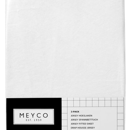 Meyco Hoeslaken Jersey 2St 50X90 Wit koop je bij Babywinkel