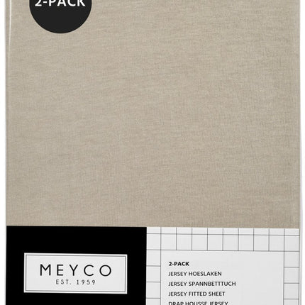 Meyco Hoeslaken Jersey 2St 60X120 Sand koop je bij Babywinkel
