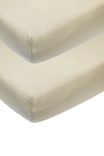 Meyco Hoeslaken Jersey 2St 60X120 Sand koop je bij Babywinkel