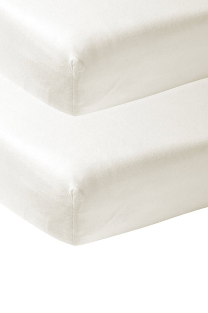 Meyco Hoeslaken Jersey 2St 70X140/150 Offwhite koop je bij Babywinkel
