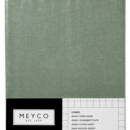 Meyco Hoeslaken Jersey Forest Green 70x140/150 cm 2st koop je bij Babywinkel