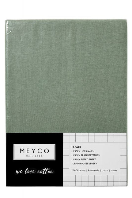Meyco Hoeslaken Jersey Forest Green 70x140/150 cm 2st koop je bij Babywinkel