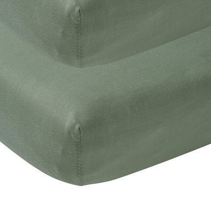Meyco Hoeslaken Jersey Forest Green 70x140/150 cm 2st koop je bij Babywinkel