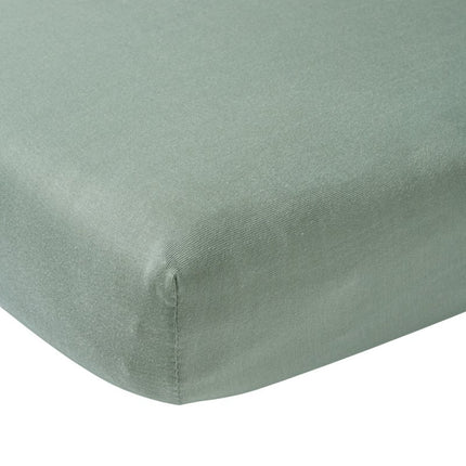 Meyco Hoeslaken Jersey Stone Green 70x140/150 cm koop je bij Babywinkel