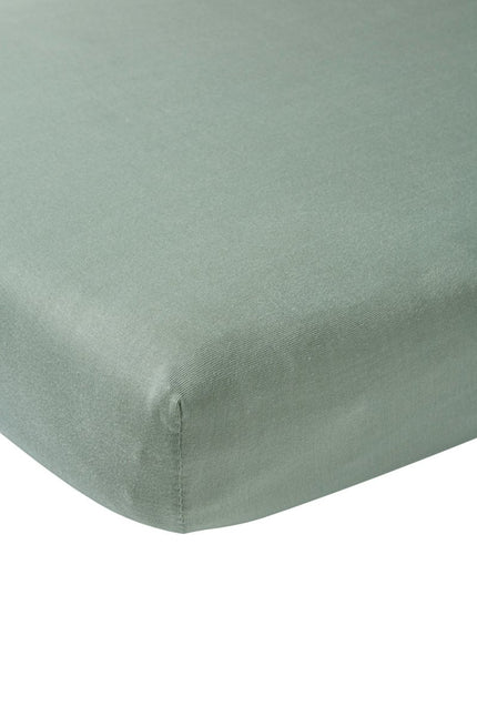 Meyco Hoeslaken Jersey Stone Green 70x140/150 cm koop je bij Babywinkel