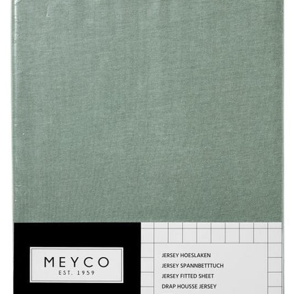 Meyco Hoeslaken Jersey Stone Green 70x140/150 cm koop je bij Babywinkel