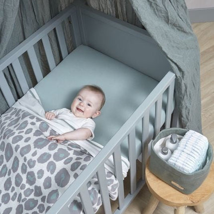Meyco Hoeslaken Jersey Stone Green 70x140/150 cm koop je bij Babywinkel