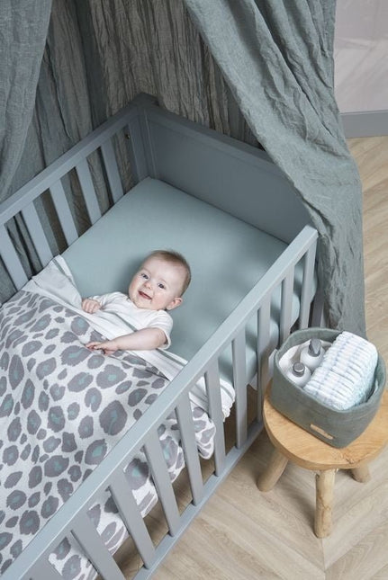 Meyco Hoeslaken Jersey Stone Green 70x140/150 cm koop je bij Babywinkel