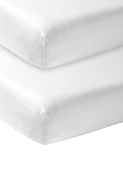 Meyco Hoeslaken Jersey Wit 70x140/150 cm 2st koop je bij Babywinkel