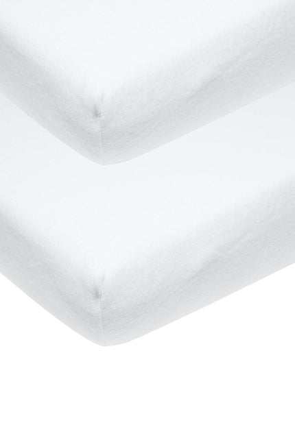 Meyco Hoeslaken Molton Stretch 2St 70X140/150 Wit koop je bij Babywinkel