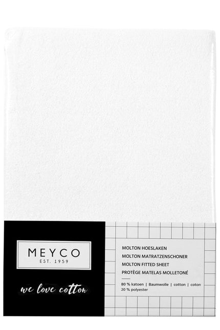 Meyco Hoeslaken Molton Stretch 50X90 Wit koop je bij Babywinkel