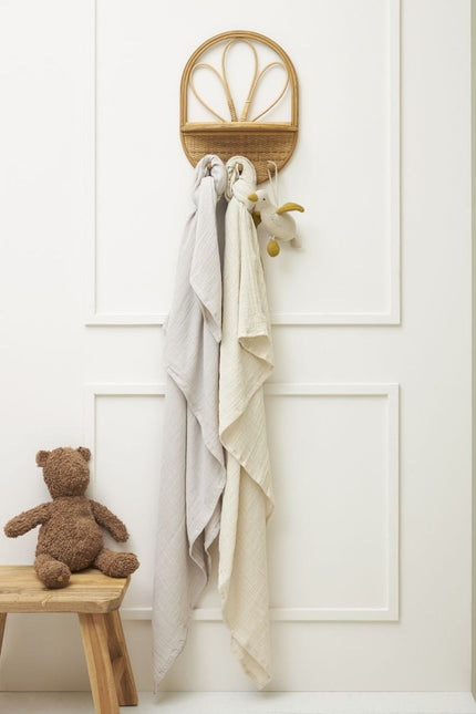 Meyco Hydrofiele Doek 2 - Pack Soft Sand/Greige 120X120cm koop je bij Babywinkel