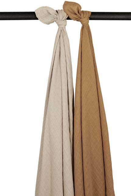 Meyco Hydrofiele Doek 2St Sand/Toffee koop je bij Babywinkel