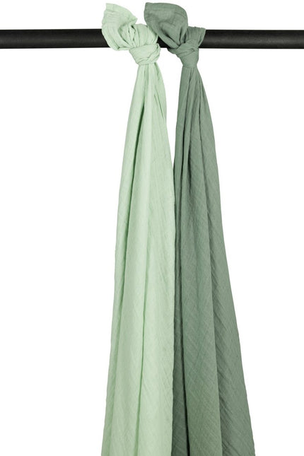 Meyco Hydrofiele Doek 2St Soft Green/Forest Green koop je bij Babywinkel