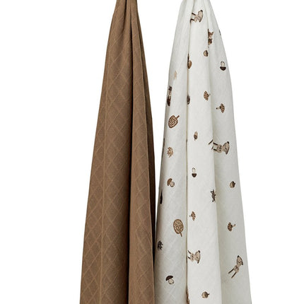 Meyco Hydrofiele Doek Animals 2 - Pack Toffee 120X120cm koop je bij Babywinkel
