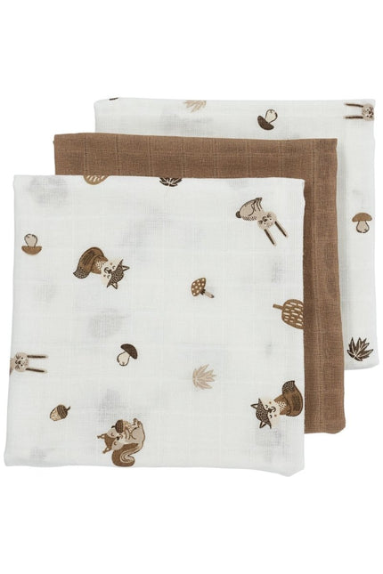 Meyco Hydrofiele Doek Animals 3 - Pack Toffee 70X70cm koop je bij Babywinkel
