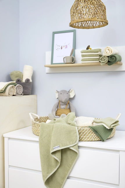 Meyco Hydrofiele Doek Natural/Soft Olive 120Cm 2St koop je bij Babywinkel