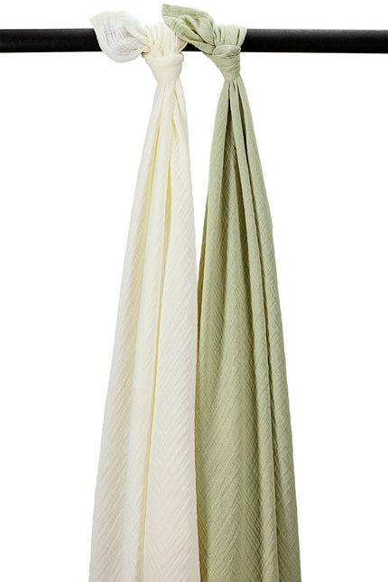 Meyco Hydrofiele Doek Natural/Soft Olive 120Cm 2St koop je bij Babywinkel