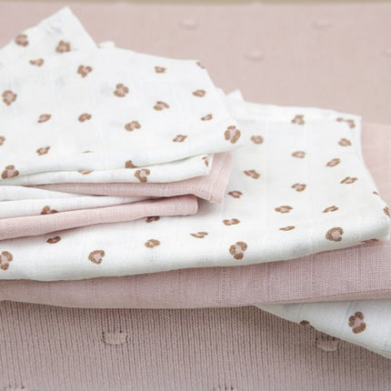 Meyco Hydrofiele Doek Set 9St Mini Panther Soft Pink koop je bij Babywinkel