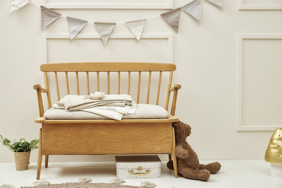 Meyco Ledikantdeken Bamboe Offwhite 100X150cm koop je bij Babywinkel