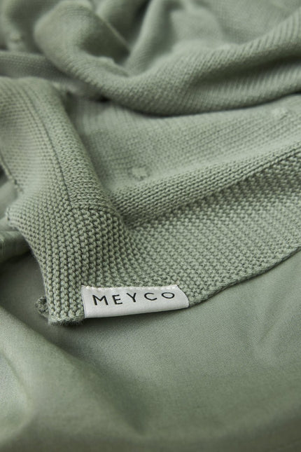 Meyco Ledikantdeken Mini Knots Forest Green koop je bij Babywinkel