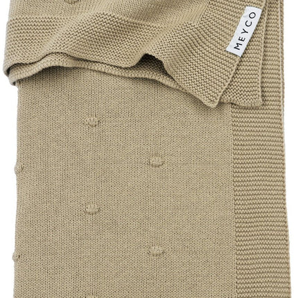 Meyco Ledikantdeken Mini Knots Sand koop je bij Babywinkel