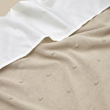Meyco Ledikantdeken Mini Knots Sand koop je bij Babywinkel