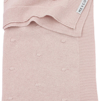 Meyco Ledikantdeken Mini Knots Soft Pink koop je bij Babywinkel