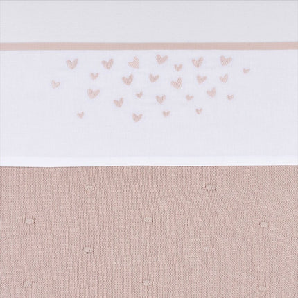 Meyco Ledikantlaken Hearts Soft Pink 100X150cm koop je bij Babywinkel