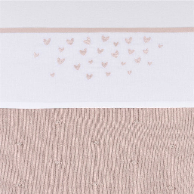 Meyco Ledikantlaken Hearts Soft Pink 100X150cm koop je bij Babywinkel