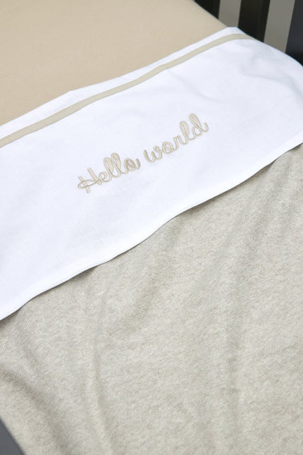 Meyco Ledikantlaken Hello World Sand koop je bij Babywinkel