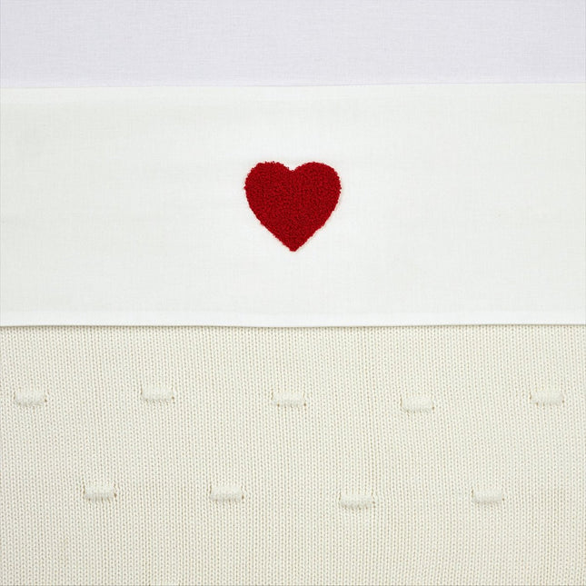 Meyco Ledikantlaken Sweet Heart Red 100X150cm koop je bij Babywinkel