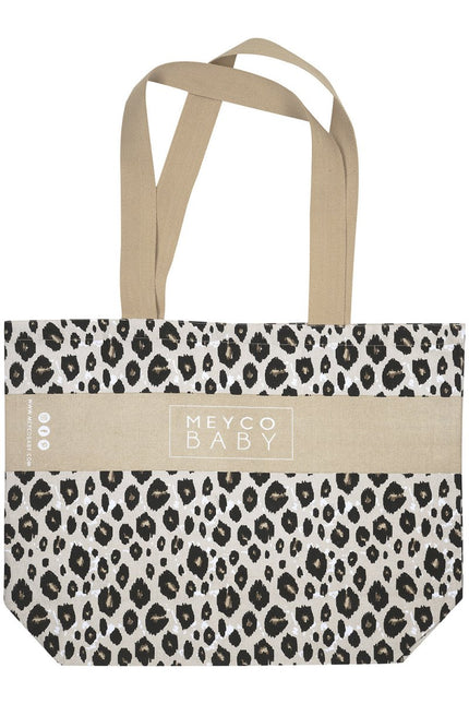 Meyco Luiertas Leopard Sand Melange koop je bij Babywinkel